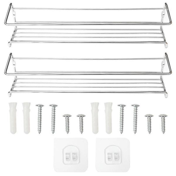 2pcs stainless steel storage rack wall-mounted spice holderorganizer kitchen storage rack condiment spice jars shelf (silver)1
2pcs stainless steel storage rack wall-mounted spice holderorganizer kitchen storage rack condiment spice jars shelf (silver)1
