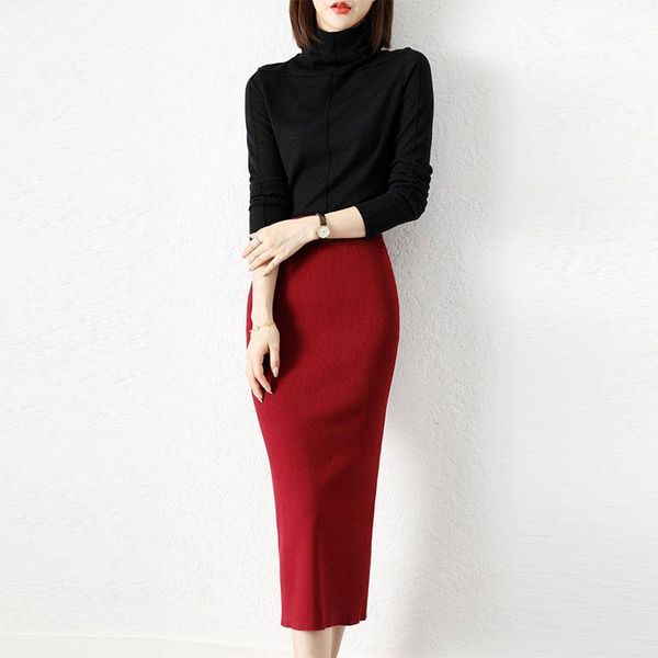 skirts 2021 autumn kintted skirt women high waist solid womens split elegant femme bodycon patry quality1, Black
skirts 2021 autumn kintted skirt women high waist solid womens split elegant femme bodycon patry quality1, Black