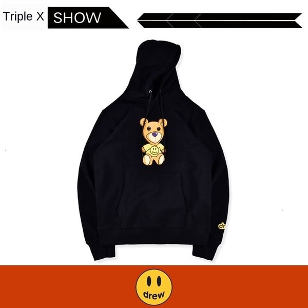 hoodie jia siting bieber street casual drew house bear sweater fashion, White;black 
hoodie jia siting bieber street casual drew house bear sweater fashion, White;black