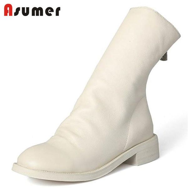 asumer 2020 fashion sheepskin boots zipper ankle boots for women genuine leather round toe autumn size 33-43, Black
asumer 2020 fashion sheepskin boots zipper ankle boots for women genuine leather round toe autumn size 33-43, Black