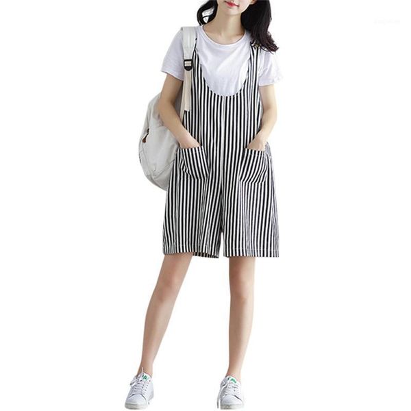 japanese casual rompers womens striped jumpsuits sleeveless backless loose cotton overalls plus size retro strap playsuits1, Black;white
japanese casual rompers womens striped jumpsuits sleeveless backless loose cotton overalls plus size retro strap playsuits1, Black;white