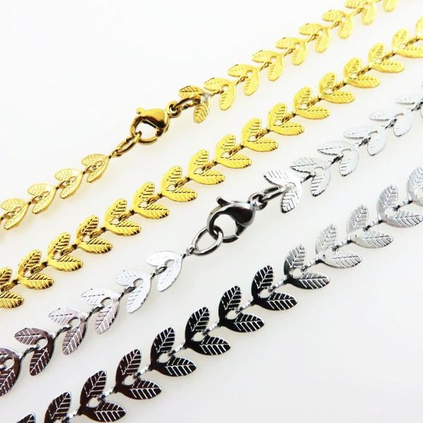 6.5mm gold-color plane shape link chain stainless steel leaf necklace fashion jewelry, Silver
6.5mm gold-color plane shape link chain stainless steel leaf necklace fashion jewelry, Silver
