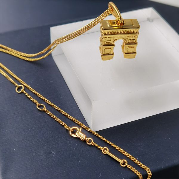 the new arc de triomphe pendant golden vintage necklace, Silver
the new arc de triomphe pendant golden vintage necklace, Silver