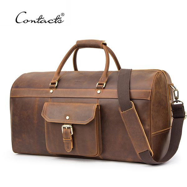 contact's multifunction large capacity men travel bag crazy horse leather duffle bags vintage shoulder handbags tote luggage bag
contact's multifunction large capacity men travel bag crazy horse leather duffle bags vintage shoulder handbags tote luggage bag