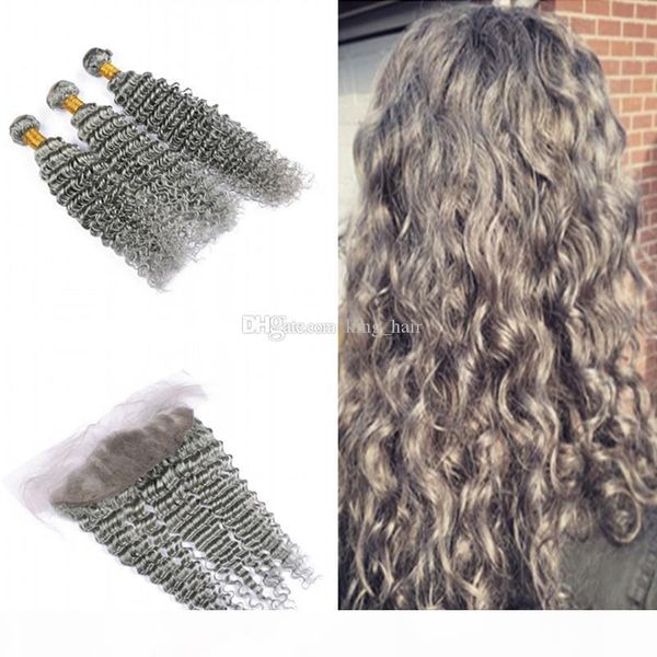 new product colored grey deep wave hair with frontal closure 13x4 deep curly ear to ear frontal with grey hair extension, Black;brown
new product colored grey deep wave hair with frontal closure 13x4 deep curly ear to ear frontal with grey hair extension, Black;brown