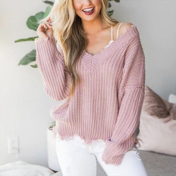 new off the shoulder v neck autumn sweater for women fringe distressed knitted jumper female long sleeve pullover knitwear, White;black
new off the shoulder v neck autumn sweater for women fringe distressed knitted jumper female long sleeve pullover knitwear, White;black