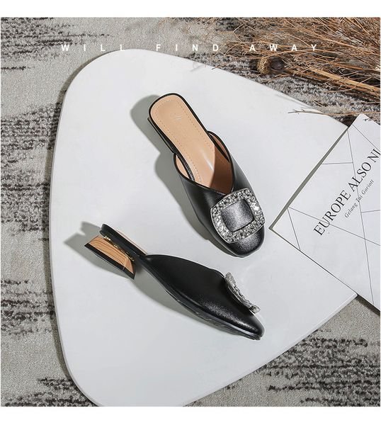 2021 new women's will see outdoor fashion wear chunky-heels mule shoes big size woman slippers b9xl, Black
2021 new women's will see outdoor fashion wear chunky-heels mule shoes big size woman slippers b9xl, Black
