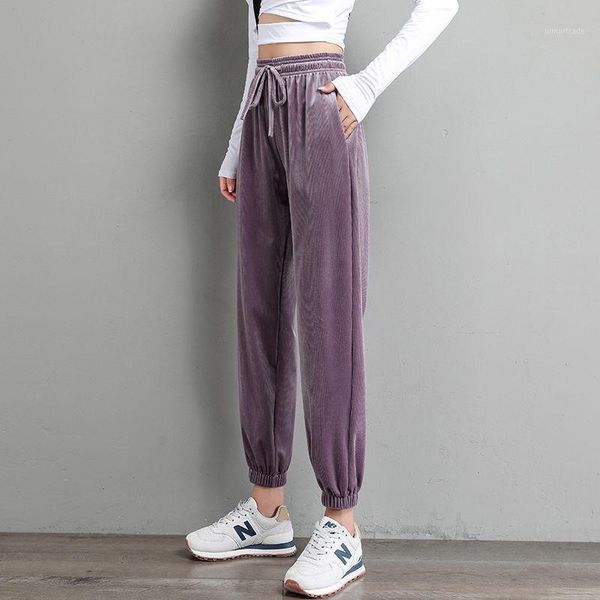 women's pants & capris pleuche drawstring elastic waist sweatpants women casual solid ankle-length vintage harem trousers female korean, Black;white
women's pants & capris pleuche drawstring elastic waist sweatpants women casual solid ankle-length vintage harem trousers female korean, Black;white