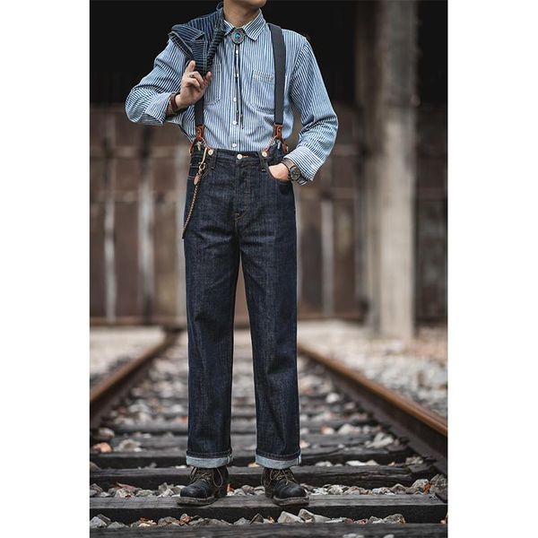 firmranch men/women retro 90s primary striped denim jeans amekaji suspenders american vintage railway cargo straight bib pants, Blue
firmranch men/women retro 90s primary striped denim jeans amekaji suspenders american vintage railway cargo straight bib pants, Blue