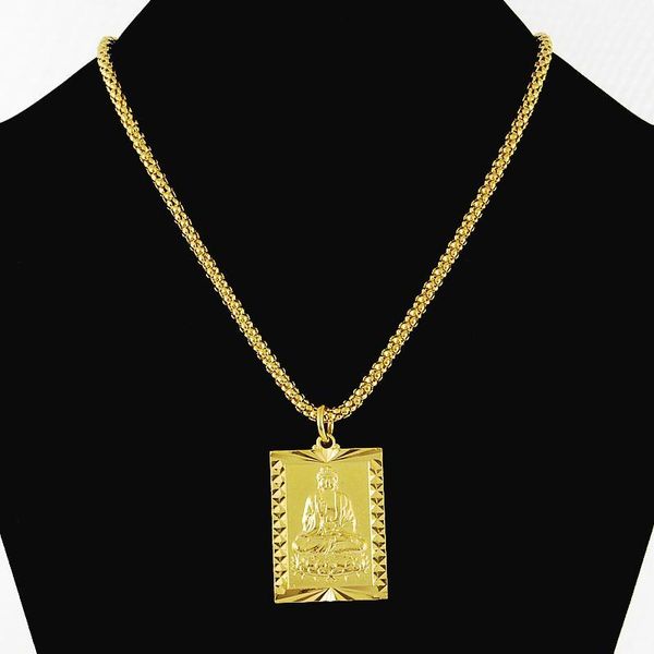 70cm fashion hiphop men's buddhism style 24k pure gold color pendant necklace for men boys vintage party necklaces jewelry1, Silver
70cm fashion hiphop men's buddhism style 24k pure gold color pendant necklace for men boys vintage party necklaces jewelry1, Silver