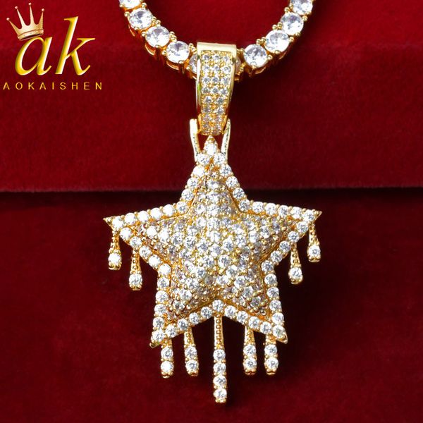 slender dripping star pendant necklace with tennis chain gold color cubic zircon for men hip hop jewelry q1209, Bronze;silver
slender dripping star pendant necklace with tennis chain gold color cubic zircon for men hip hop jewelry q1209, Bronze;silver