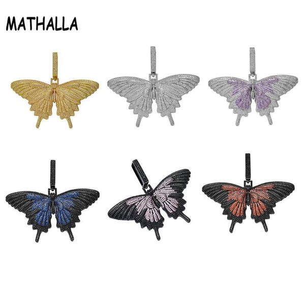 pendant necklaces mathalla fashion iced out multicolor butterfly micro pave cubic zircon charm hip hop necklace for gifts, Silver
pendant necklaces mathalla fashion iced out multicolor butterfly micro pave cubic zircon charm hip hop necklace for gifts, Silver