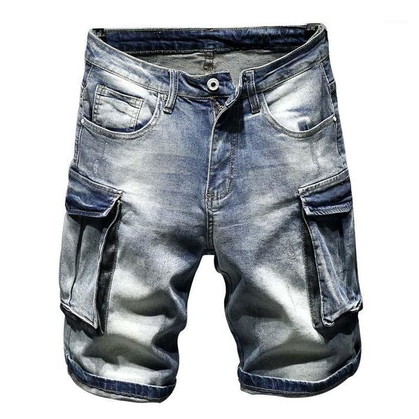 cargo casual denim men's shorts multi pockets straight short jeans for male washed size 28-361, Blue
cargo casual denim men's shorts multi pockets straight short jeans for male washed size 28-361, Blue