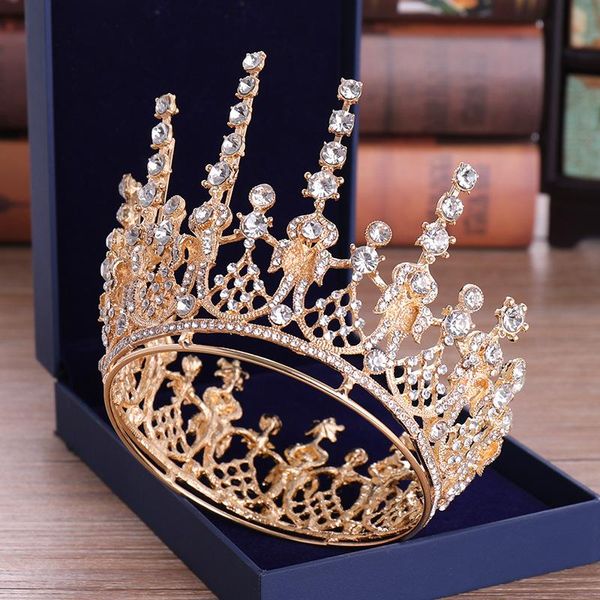 new round bridal crowns and tiaras luxury crystal bride wedding headband hair accessories princess crown headpieces, Golden;silver
new round bridal crowns and tiaras luxury crystal bride wedding headband hair accessories princess crown headpieces, Golden;silver