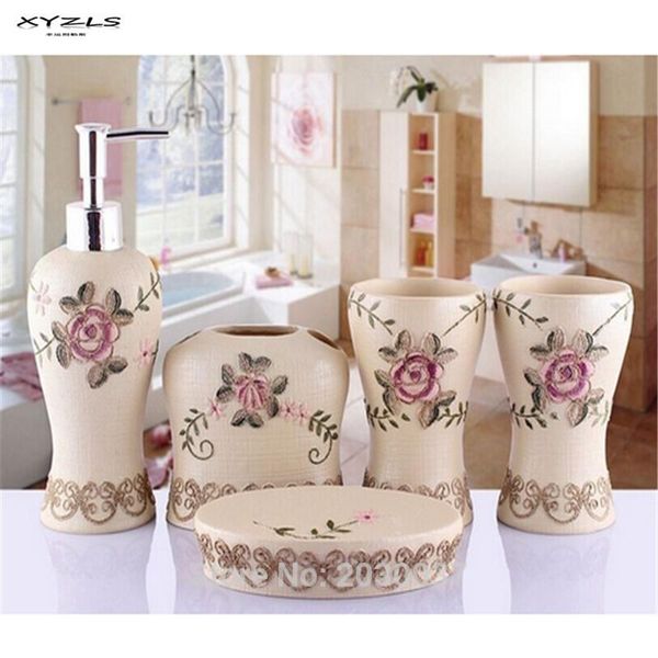 xyzls 5pcs/set creative resin bathroom accessories set hand sopa dish dispenser tumbler toothbrush holder bathroom home decorate
xyzls 5pcs/set creative resin bathroom accessories set hand sopa dish dispenser tumbler toothbrush holder bathroom home decorate
