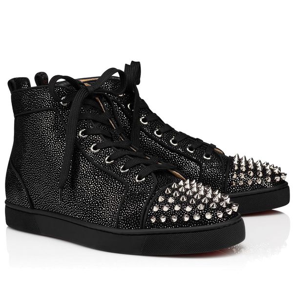 paris lovers trainers spikes orlato mens flat leather reds bottom sports shoes, red soles high sneakers version black strass leather
paris lovers trainers spikes orlato mens flat leather reds bottom sports shoes, red soles high sneakers version black strass leather