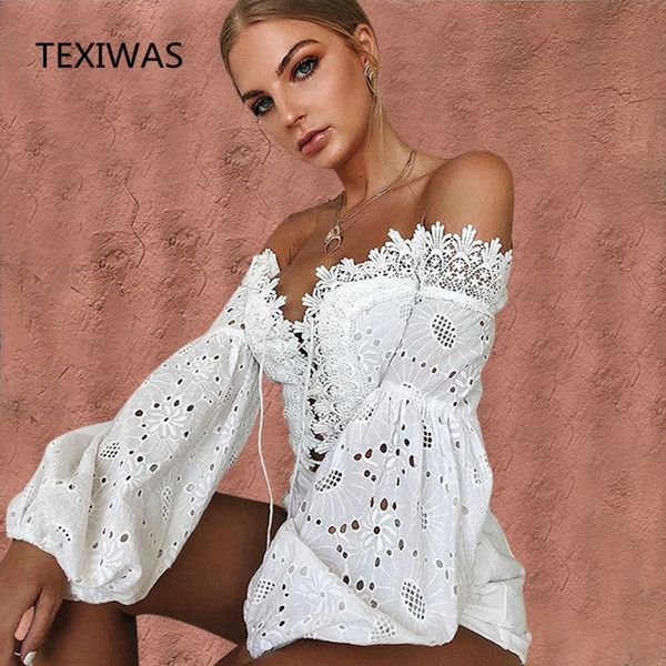 texiwas women shirt lace-up backless blouses cardigan hollow off shoulder puff sleeves embroidery lace shirt summer y200622, White
texiwas women shirt lace-up backless blouses cardigan hollow off shoulder puff sleeves embroidery lace shirt summer y200622, White