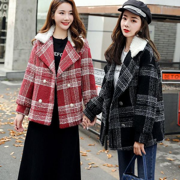 women plaid woolen jacket warm winter red black coats spring autumn clothes women's wool & blends
women plaid woolen jacket warm winter red black coats spring autumn clothes women's wool & blends