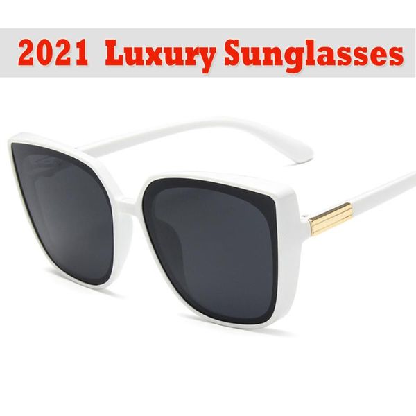 sunglasses 2021 cateye designer women retro square glasses women/men luxury n180, White;black
sunglasses 2021 cateye designer women retro square glasses women/men luxury n180, White;black