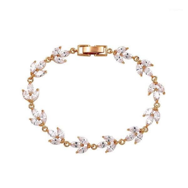 simple design cubic zirconia jewelry leaf charm cz crystal female bracelets bangles for women wedding bridal accessories1, Golden;silver
simple design cubic zirconia jewelry leaf charm cz crystal female bracelets bangles for women wedding bridal accessories1, Golden;silver
