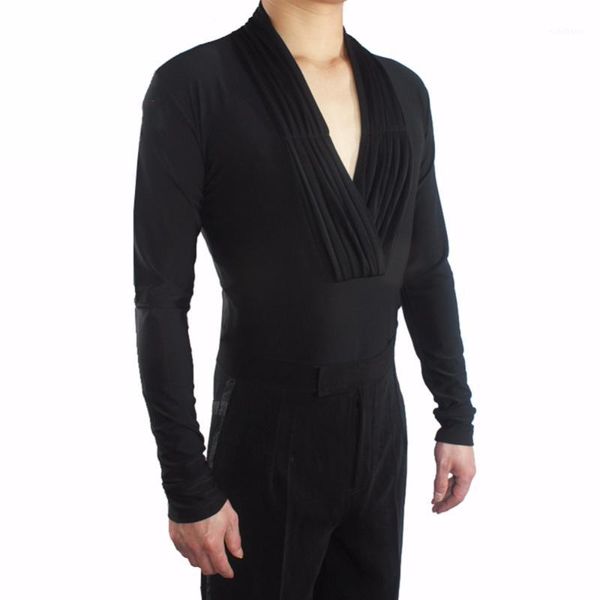 2019 front chest fold latin dance v collar black ballroom clothes men stage competition male latin dance wear vdb6381, Black;red
2019 front chest fold latin dance v collar black ballroom clothes men stage competition male latin dance wear vdb6381, Black;red
