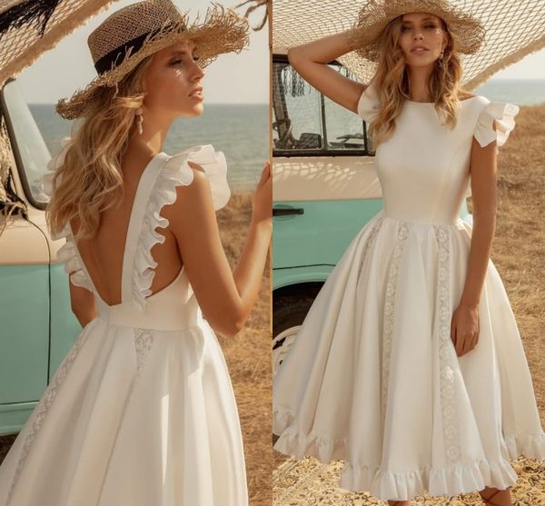 short wedding dresses for bride 2021 knee length satin white sleeveless bridal gowns a-line gorgeous open back ruffles charming
short wedding dresses for bride 2021 knee length satin white sleeveless bridal gowns a-line gorgeous open back ruffles charming