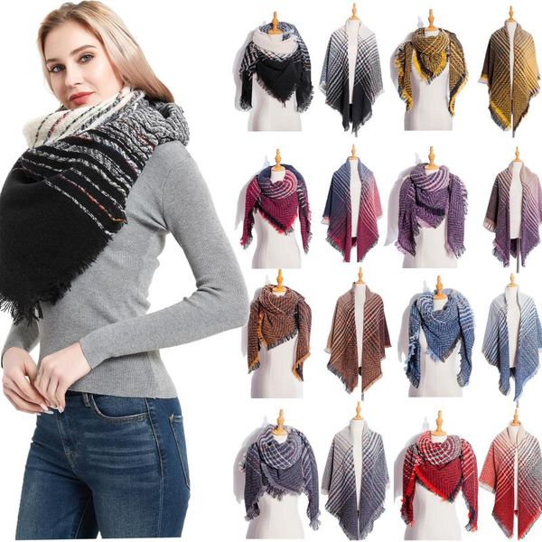 scarves designer 2021 knitted spring winter women scarf plaid warm cashmere shawls neck bandana lady wrap, Blue;gray
scarves designer 2021 knitted spring winter women scarf plaid warm cashmere shawls neck bandana lady wrap, Blue;gray