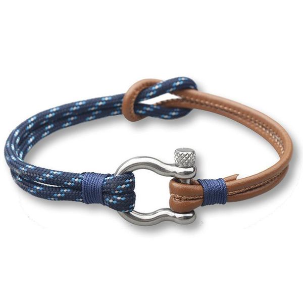 eif dock navy style camping parachute cord survival leather anchor bracelet men women with silver u stainless steel spor qylana
eif dock navy style camping parachute cord survival leather anchor bracelet men women with silver u stainless steel spor qylana