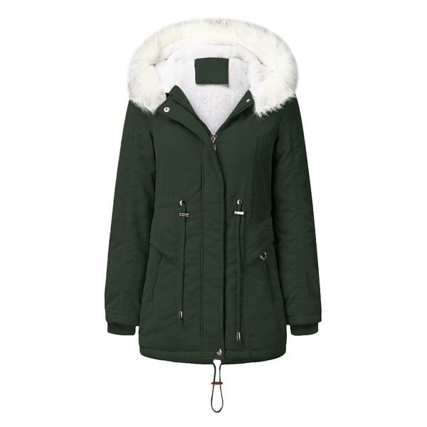 new women's wool 2021 jacket medium length warm winter fur coat cotton quilted clothes lp9n, Black
new women's wool 2021 jacket medium length warm winter fur coat cotton quilted clothes lp9n, Black