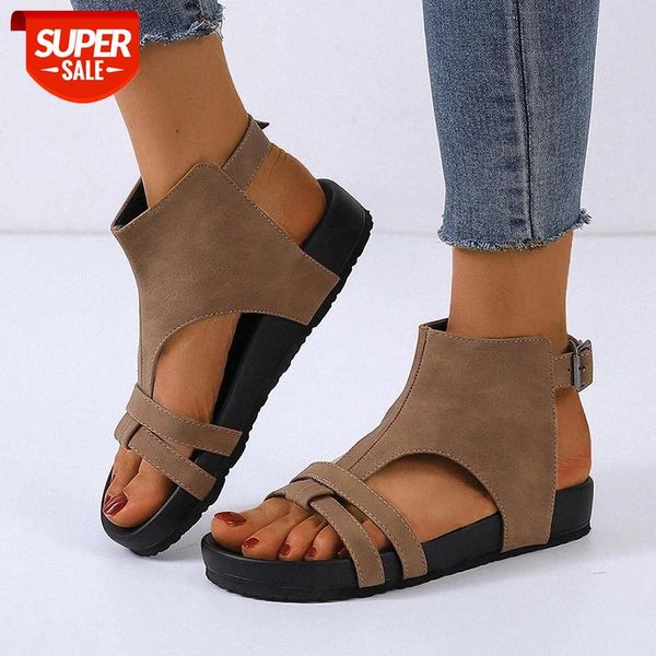 2020 new women's rome ankle strap flat sandals woman casual summer gladiator platform ladies pu buckle shoes summer beach female #k24r, Black
2020 new women's rome ankle strap flat sandals woman casual summer gladiator platform ladies pu buckle shoes summer beach female #k24r, Black