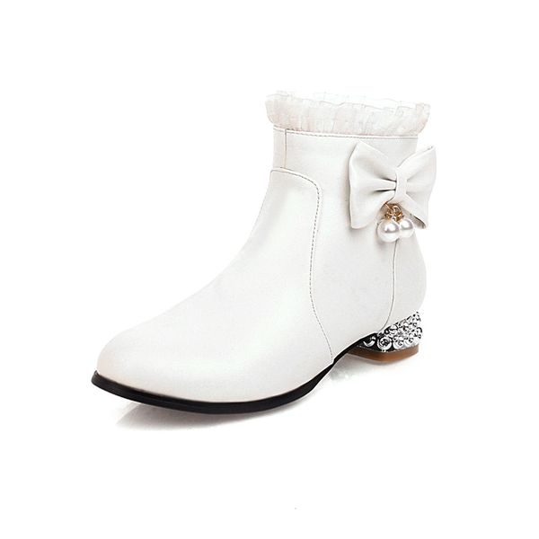 2021 the new sweet style comfortable round ankle crystal bowknot knot zipper lower heel thick motorcycle boots women's shoes mx17, Black
2021 the new sweet style comfortable round ankle crystal bowknot knot zipper lower heel thick motorcycle boots women's shoes mx17, Black