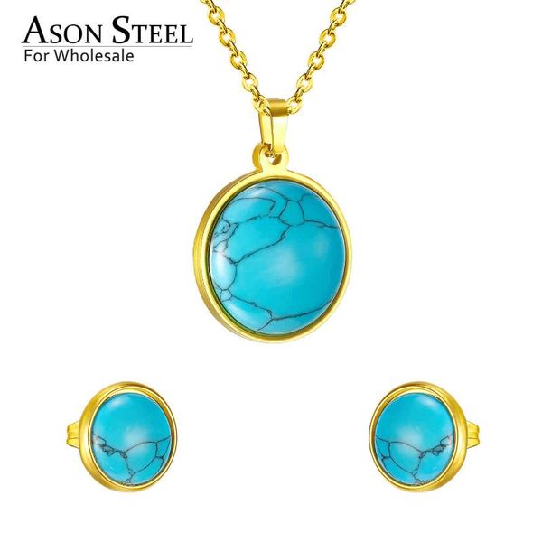 asonsteel 316l stainless steel gold bridal wedding jewelry sets for women 2020 round necklace pendant small stud earring, Silver
asonsteel 316l stainless steel gold bridal wedding jewelry sets for women 2020 round necklace pendant small stud earring, Silver