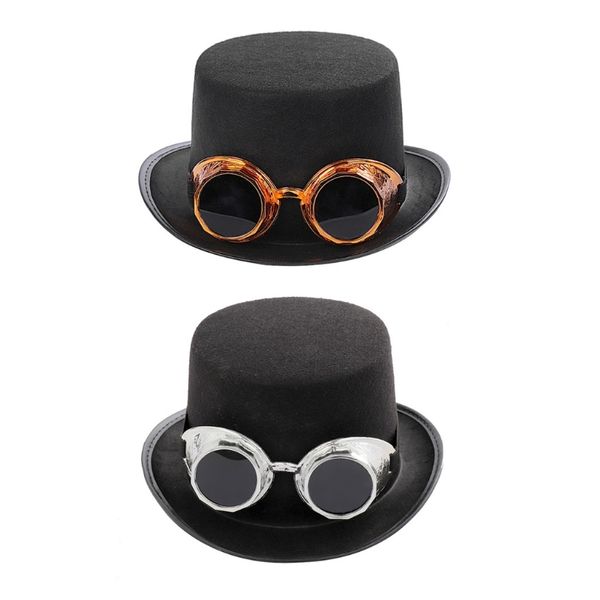 steampunk gothic hat with detachable goggles carnival halloween jazz cap q1216, Blue;gray
steampunk gothic hat with detachable goggles carnival halloween jazz cap q1216, Blue;gray
