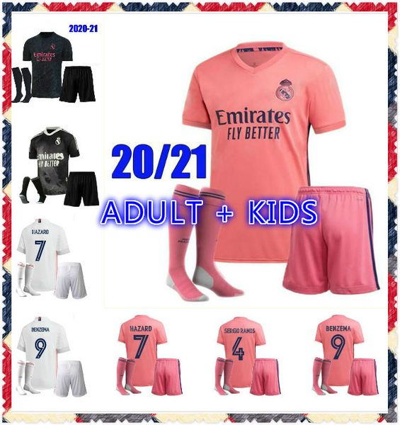 kids kits 2020 2021 real madrid soccer jersey 20/21 sergio ramos hazard benzema modric camiseta de futbol football shirt set+socks, Black;yellow
kids kits 2020 2021 real madrid soccer jersey 20/21 sergio ramos hazard benzema modric camiseta de futbol football shirt set+socks, Black;yellow