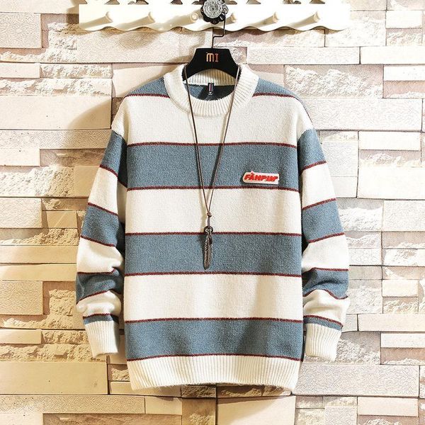 men's sweater 2020 autumn winter new fashion color block pullover men's casual knitted sweater men street trend1, White;black
men's sweater 2020 autumn winter new fashion color block pullover men's casual knitted sweater men street trend1, White;black