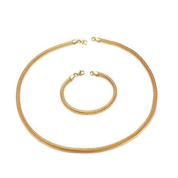 24''+8.8'' women mens stainless steel 5.5mm gold mesh wire bong chain choker necklace + bracelet set fimvf, Silver
24''+8.8'' women mens stainless steel 5.5mm gold mesh wire bong chain choker necklace + bracelet set fimvf, Silver
