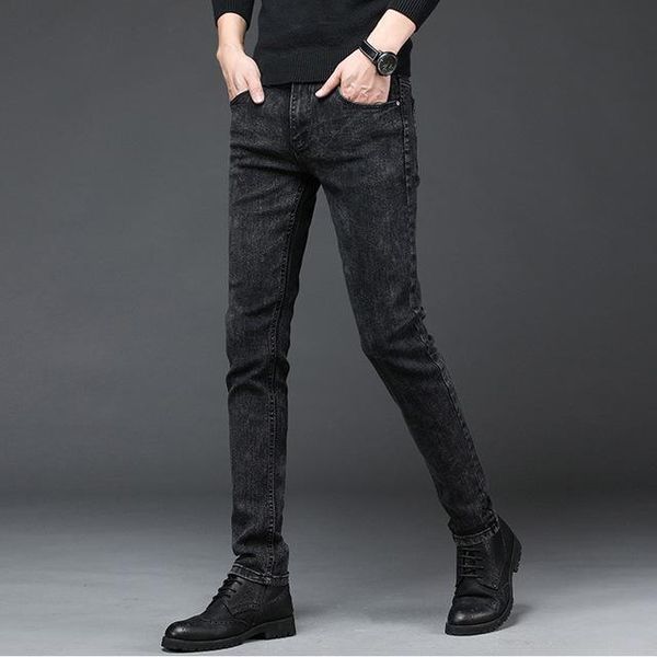 men's jeans straight denim pants high elasticity skinny fashion mid waist 2021, Blue
men's jeans straight denim pants high elasticity skinny fashion mid waist 2021, Blue