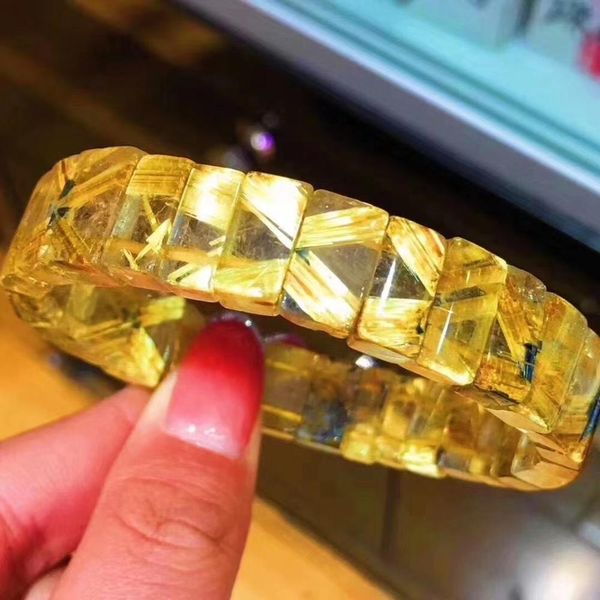 gold rutilated natural titanium quartz bangle 12.5x8x5.2mm crystal bracelet rich woman's clear rectangle accounts aaaaaaaaaaa r44z, Black
gold rutilated natural titanium quartz bangle 12.5x8x5.2mm crystal bracelet rich woman's clear rectangle accounts aaaaaaaaaaa r44z, Black