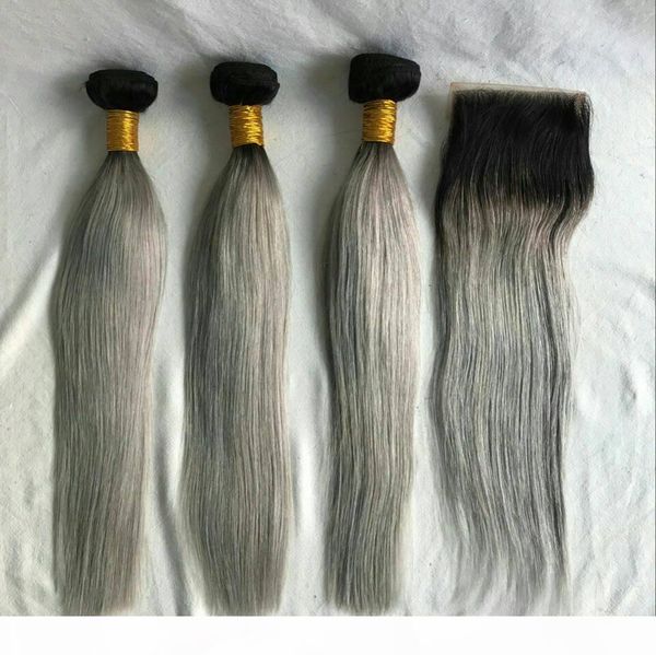 7a body wave ombre grey brazilian straight virgin hair bundles with lace closure 1b grey human hair extensions weave with closure, Black
7a body wave ombre grey brazilian straight virgin hair bundles with lace closure 1b grey human hair extensions weave with closure, Black