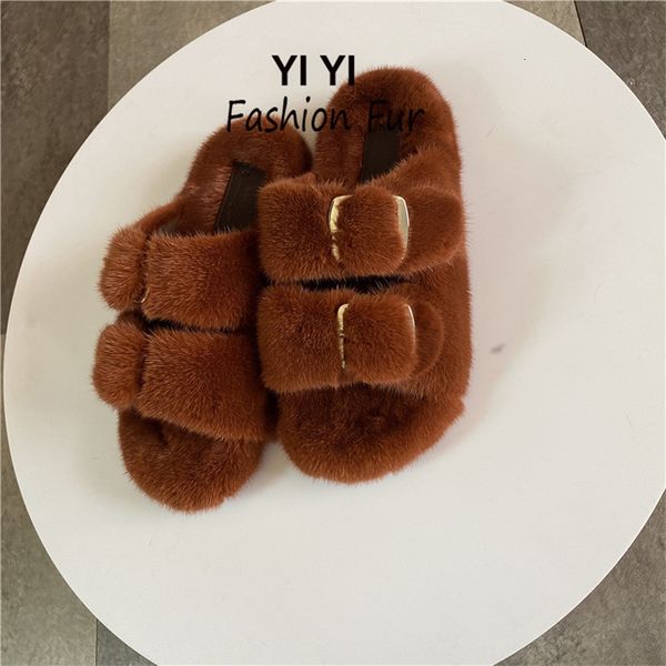 european station selling luxury fashion fur mink slippers ladies soft and comfortable flat home shoesinwn, Black
european station selling luxury fashion fur mink slippers ladies soft and comfortable flat home shoesinwn, Black