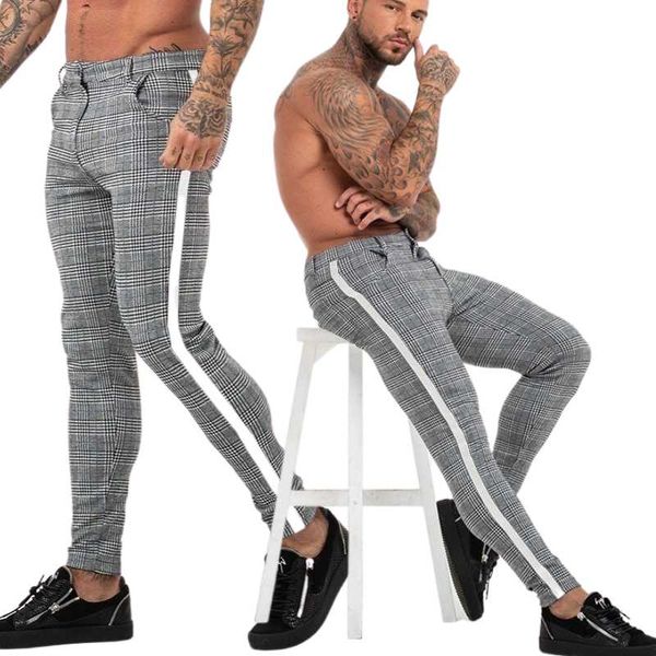 men's pants men elasticity skinny casual plaid stretch pencil fashion street jogging trousers, Black
men's pants men elasticity skinny casual plaid stretch pencil fashion street jogging trousers, Black