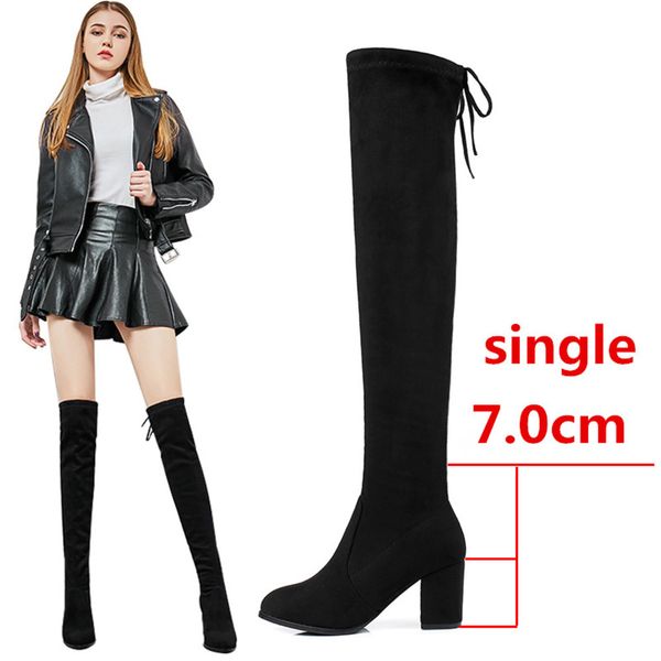 slim fit elastic flock over the knee boots women shoes 2019 autumn winter ladies high heel long thigh high botas c0202, Black
slim fit elastic flock over the knee boots women shoes 2019 autumn winter ladies high heel long thigh high botas c0202, Black