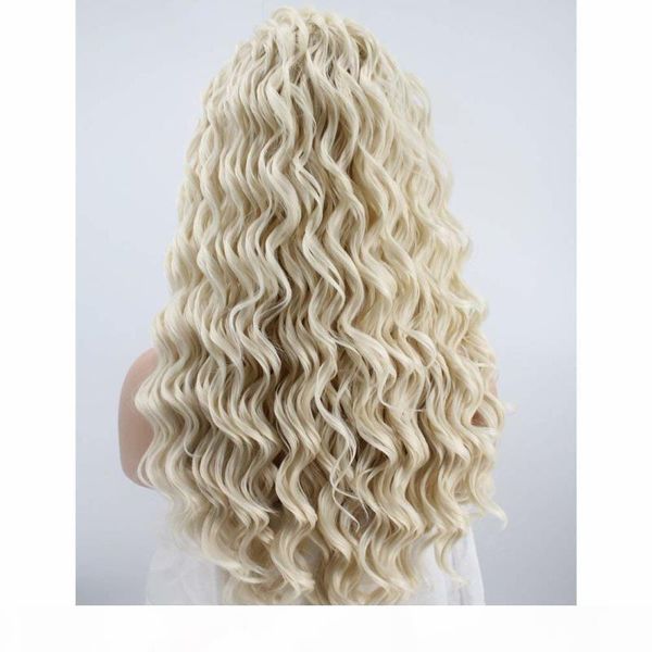 kinky curly platinum blonde lace front wig synthetic hair long spiral curls natural hairline synthetic lacefront wigs for white women, Black
kinky curly platinum blonde lace front wig synthetic hair long spiral curls natural hairline synthetic lacefront wigs for white women, Black