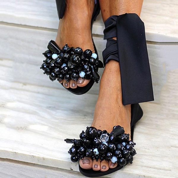 sandals women flat ankle strap beaded special women's shoes beach plus size 35-431, Black
sandals women flat ankle strap beaded special women's shoes beach plus size 35-431, Black