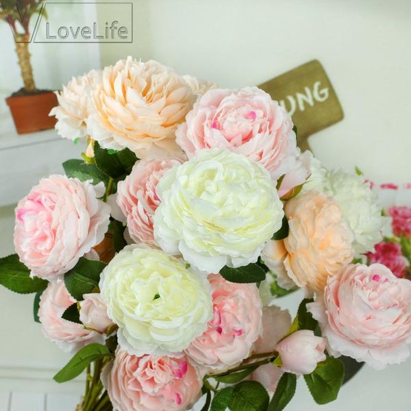 decorative flowers & wreaths artificial 3 heads white pink peonies silk peony flower wedding decor for home color
decorative flowers & wreaths artificial 3 heads white pink peonies silk peony flower wedding decor for home color