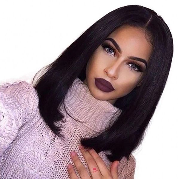 brazilian t part lace wigs human hair middle-part straight bob wig full end natural color 130% density, Black;brown
brazilian t part lace wigs human hair middle-part straight bob wig full end natural color 130% density, Black;brown