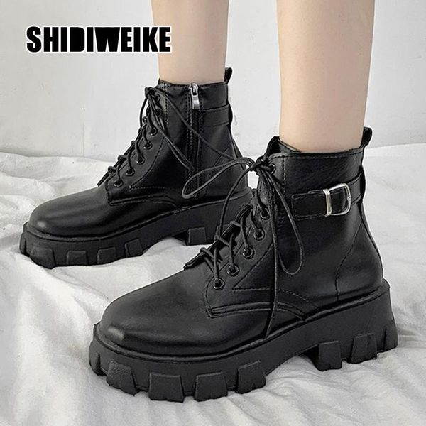 boots fashion pu leather ankle woman shoes autumn lace-up for waterproof platform v244, Black
boots fashion pu leather ankle woman shoes autumn lace-up for waterproof platform v244, Black