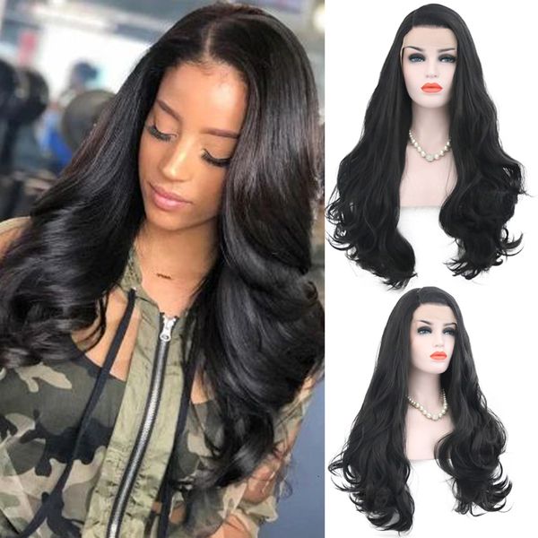 charisma long body wave synthetic lace front wig black color wigs side part wig glueless wigs for black women, Black;brown
charisma long body wave synthetic lace front wig black color wigs side part wig glueless wigs for black women, Black;brown