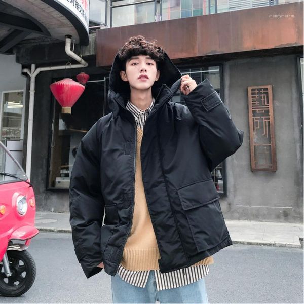 men's down & parkas winter short jacket men warm fashion parka solid color casual hooded coat man streetwear wild loose cotton male clo, Black
men's down & parkas winter short jacket men warm fashion parka solid color casual hooded coat man streetwear wild loose cotton male clo, Black