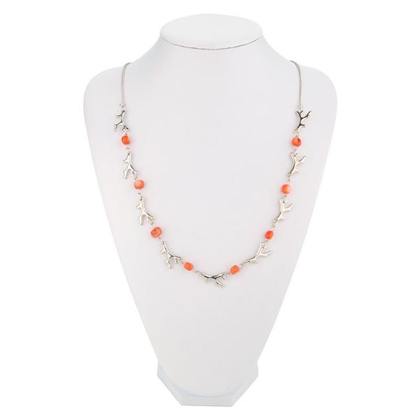 chains summer sea metal plants with coral beads long necklace& romantic sweety red necklace for young and maturity women, Silver
chains summer sea metal plants with coral beads long necklace& romantic sweety red necklace for young and maturity women, Silver